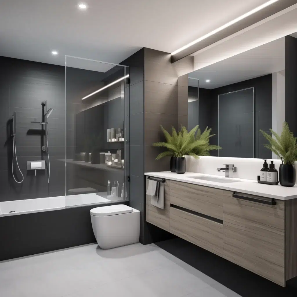 modern bathroom kelowna redesign