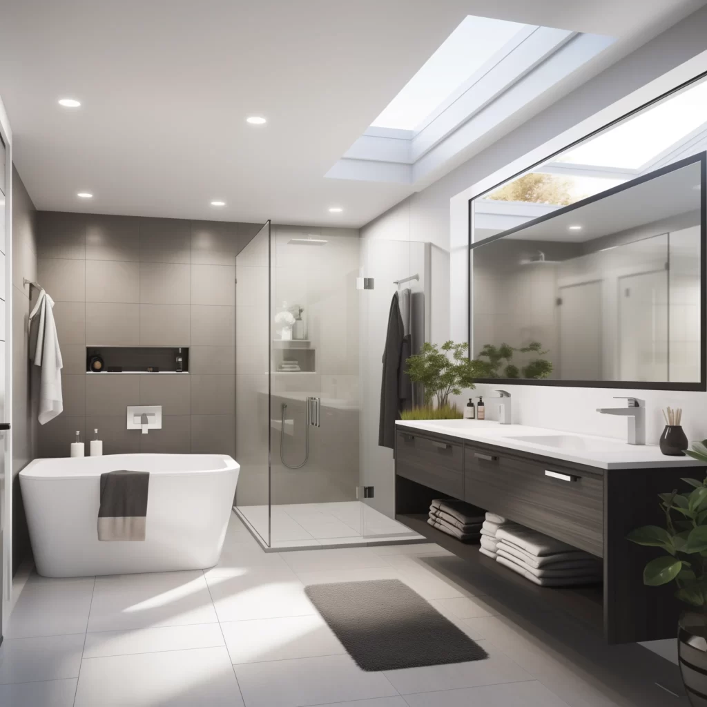 modern bathroom renovation kelowna contractor
